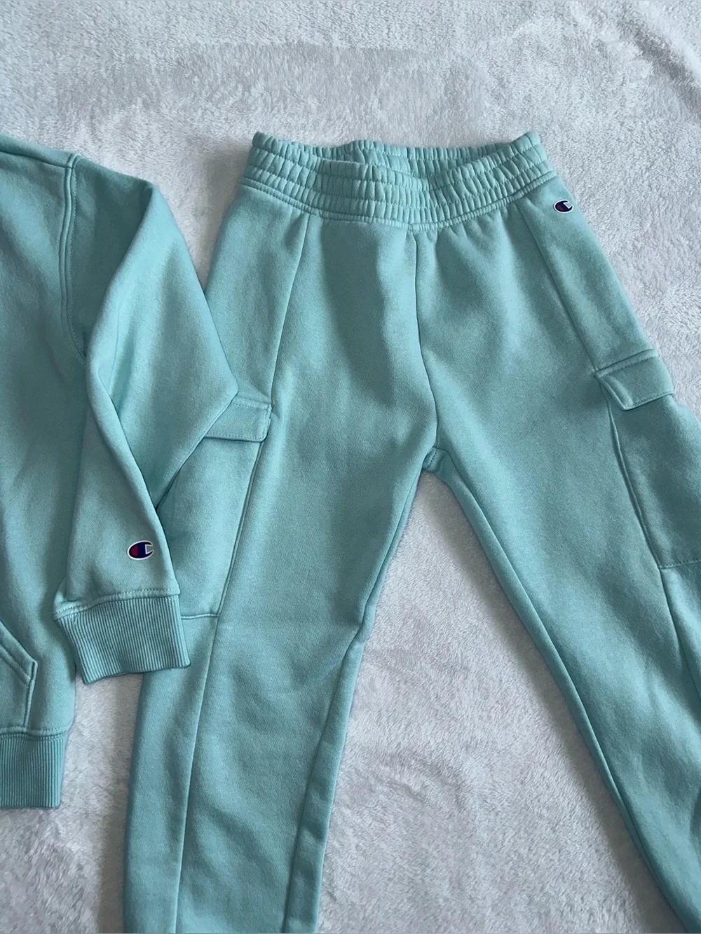 Champion Girls Teal Blue 2 Piece Outfit Fleece Jogger Set Size 6X NWOT